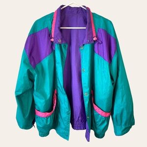 Reversible 90s Retro Kidcore Windbreaker